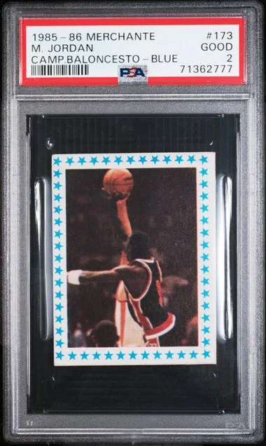 1985-86 Merchante Campeonato Baloncesto Liga Blue Back Michael Jordan #173 card image