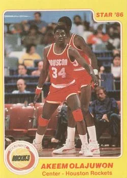 1985-86 Star Akeem Olajuwon #18 card image
