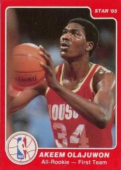 1985-86 Star All-Rookie Team Akeem Olajuwon #1 card image