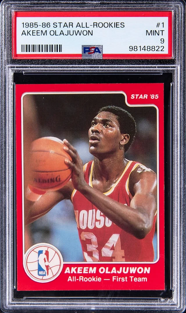 1985-86 Star All-Rookies Hakeem Olajuwon #1 card image