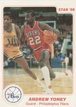 1985-86 Star Andrew Toney #8 card image