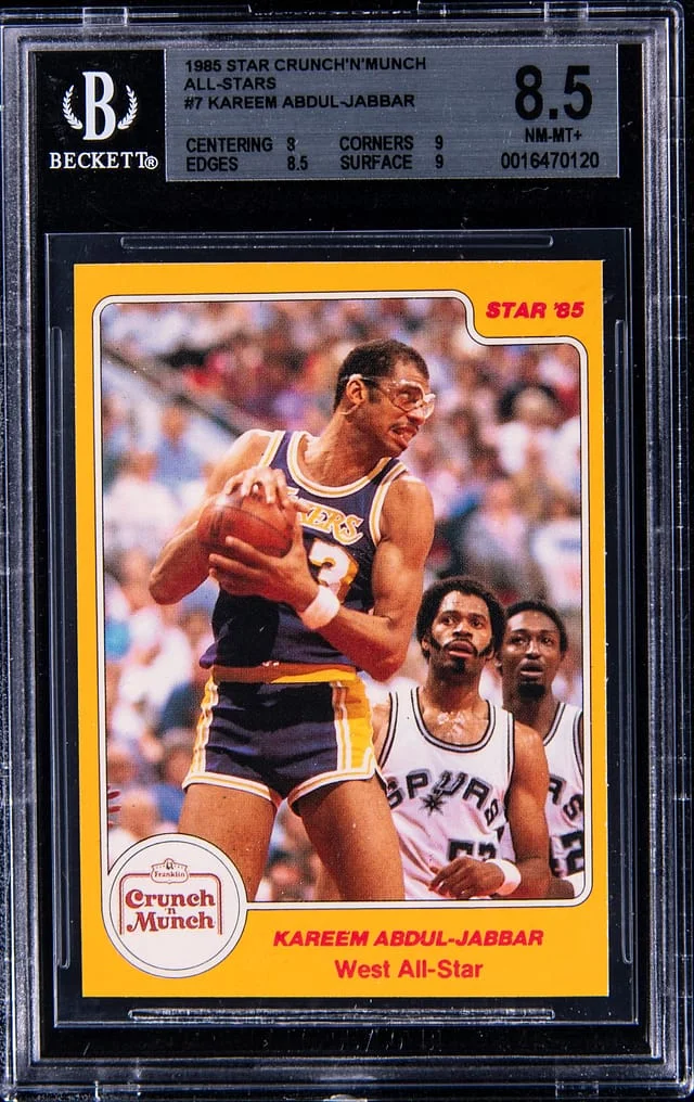 1985-86 Star Crunch N Munch All-Stars Kareem Abdul-Jabbar #7 card image