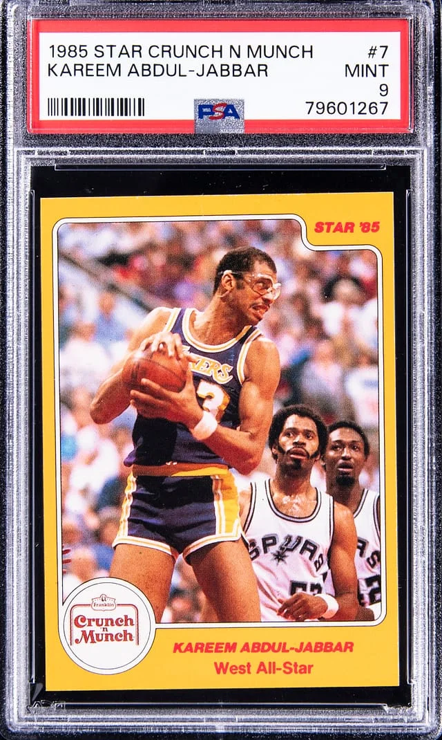 1985-86 Star Crunch n Munch Kareem Abdul-Jabbar #7 card image