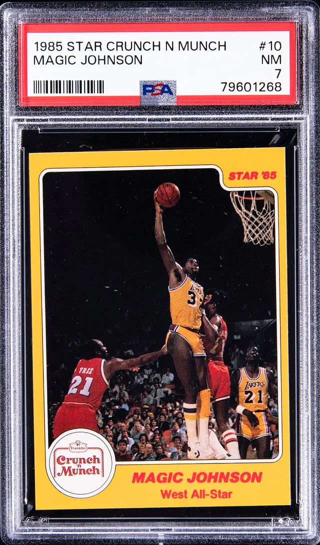 1985-86 Star Crunch n Munch Magic Johnson #10 card image