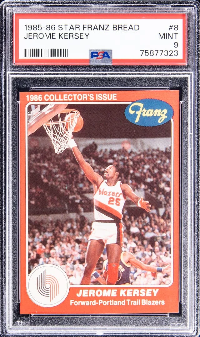 1985-86 Star Franz Bread Jerome Kersey #8 card image
