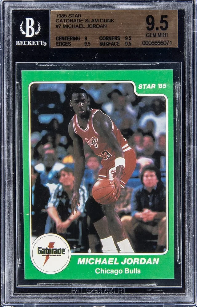 1985-86 Star Gatorade Slam Dunk Michael Jordan #7 card image