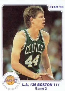 1985-86 Star Lakers Champs Game 3: L.A. 136 Boston 111 #4 card image