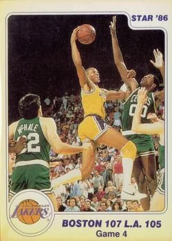 1985-86 Star Lakers Champs Game 4: Boston 107 L.A. 105 #5 card image