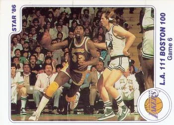 1985-86 Star Lakers Champs Game 6: L.A. 111 Boston 100 #7 card image