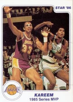 1985-86 Star Lakers Champs Kareem 1985 Series MVP #8 card image