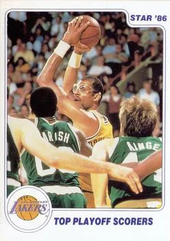 1985-86 Star Lakers Champs Top Playoff Scorers #10 card image