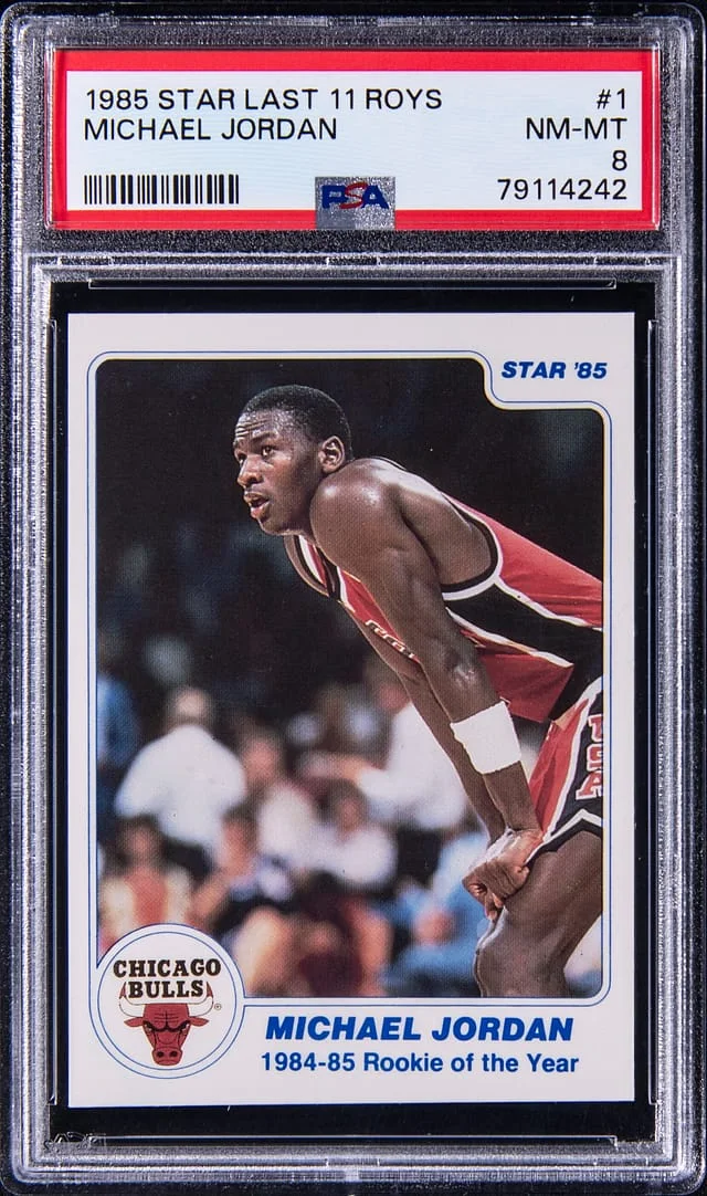 1985-86 Star Last 11 Rookies of the Year Michael Jordan #1 card image