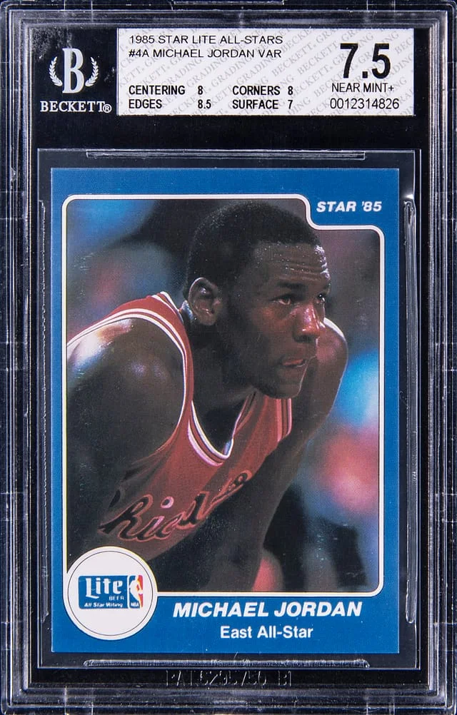 1985-86 Star Lite All Stars Variation Michael Jordan #4A card image