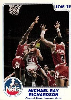 1985-86 Star Micheal Ray Richardson VARVAR: Cropped Position and Team below name #65a card image