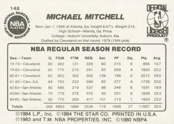 1985-86 Star Mike Mitchell #148 card back image