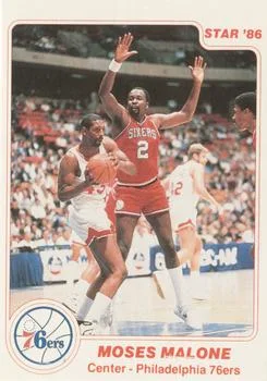 1985-86 Star Moses Malone #6 card image
