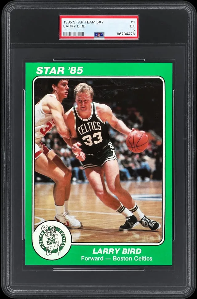 1985-86 Star Team 5 x 7 Collection (5) - Featuring Larry Bird #1 card image