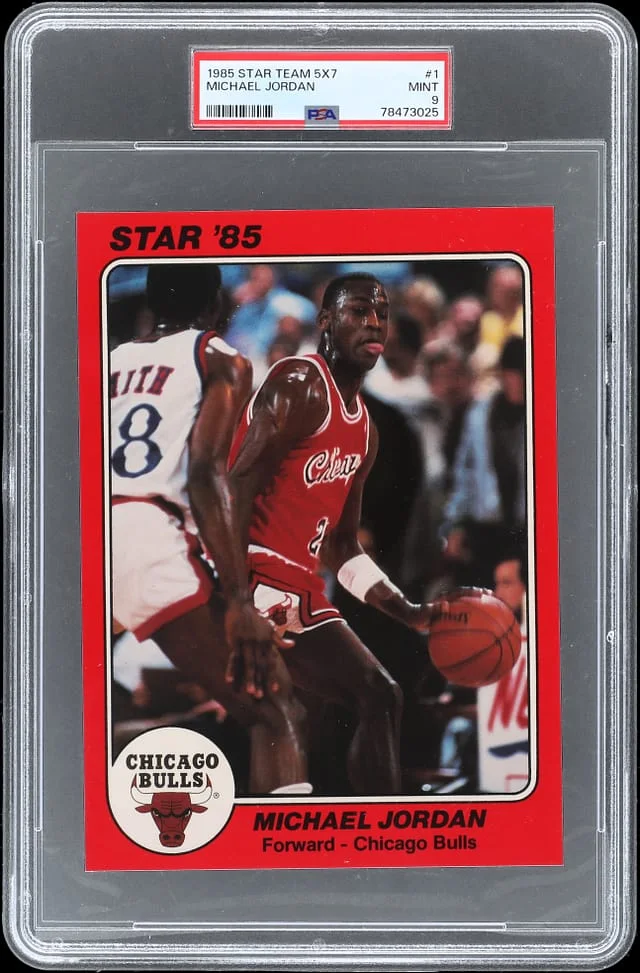 1985-86 Star Team 5x7 Michael Jordan #1 card image