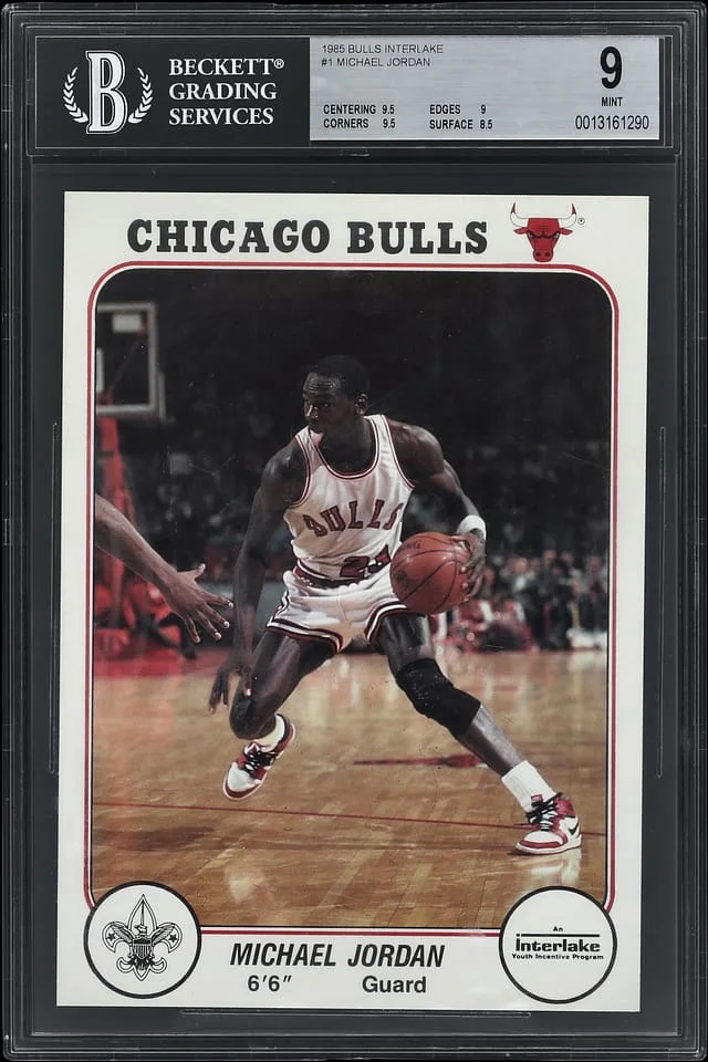 1985 Bulls Interlake Michael Jordan #1 card image