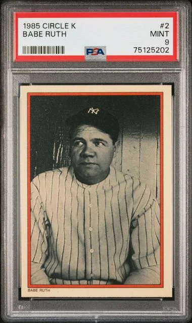 1985 Circle K Babe Ruth #2 card image
