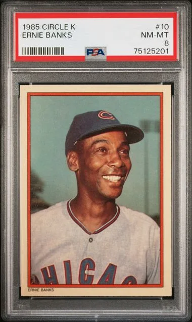 1985 Circle K Ernie Banks #10 card image