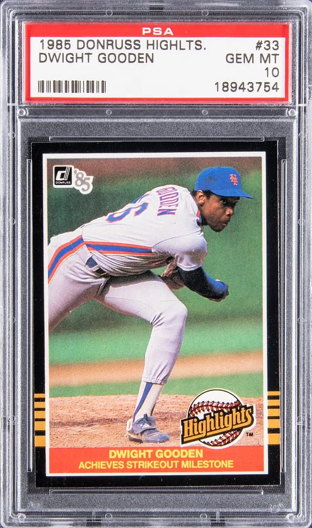 1985 Donruss Dwight Gooden Highlights #33 card image