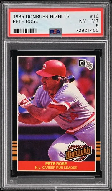 1985 Donruss Pete Rose Highlights #10 card image