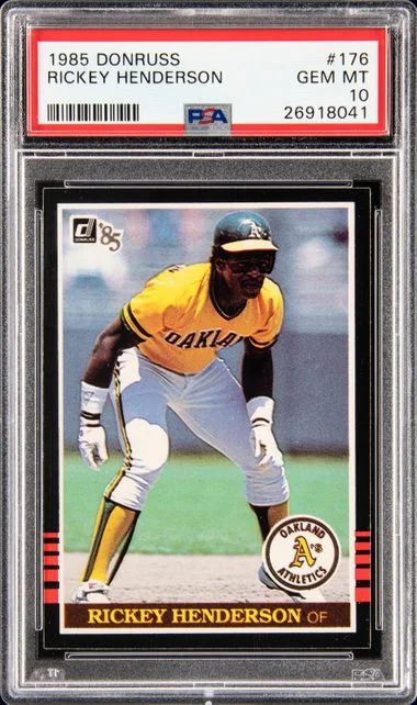 1985 Donruss Rickey Henderson #176 card image