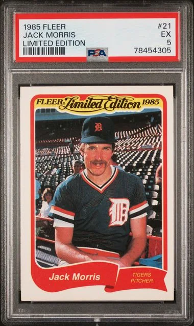 1985 Fleer Jack Morris Limited Edition #21 card image