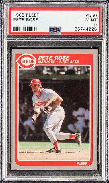 1985 Fleer Pete Rose #550 card image