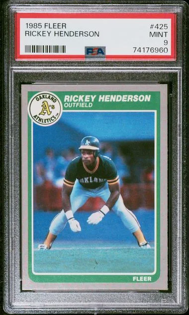 1985 Fleer Rickey Henderson #425 card image