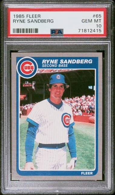 1985 Fleer Ryne Sandberg #65 card image