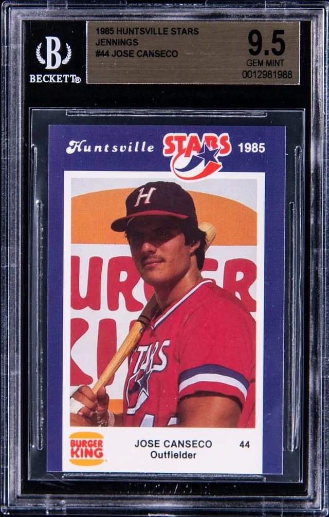 1985 Huntsville Stars Jennings Jose Canseco #44 card image