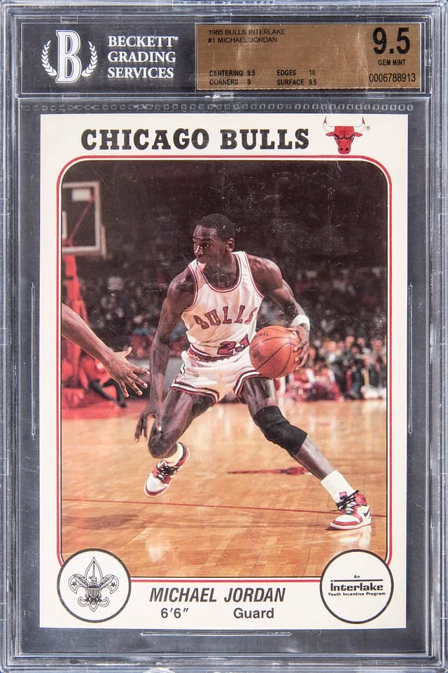 1985 Interlake Michael Jordan #1 card image