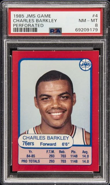 1985 JMS Game, Perforated Charles Barkley #4 card image