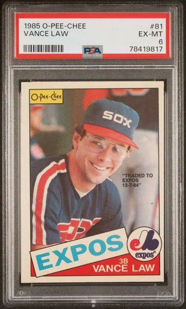 1985 O-Pee-Chee Vance Law #81 card image