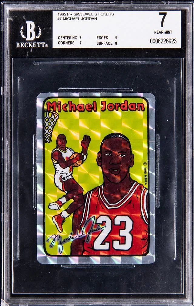 1985 Prism/Jewel Stickers Michael Jordan #7 card image