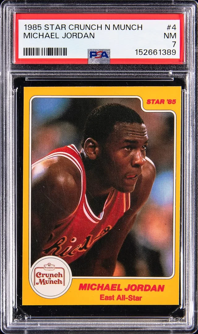 1985 Star Crunch 'N Munch Michael Jordan #4 card image