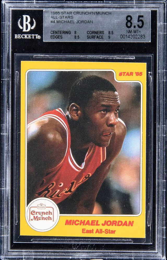 1985 Star Crunch'N'Munch All-Stars Michael Jordan #4 card image