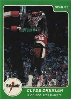 1985 Star Gatorade Slam Dunk Clyde Drexler #4 card image