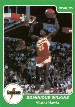 1985 Star Gatorade Slam Dunk Dominique Wilkins #8 card image