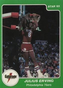 1985 Star Gatorade Slam Dunk Julius Erving #5 card image
