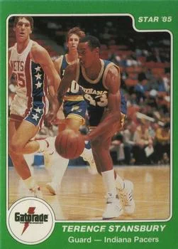 1985 Star Gatorade Slam Dunk Terence Stansbury #3 card image