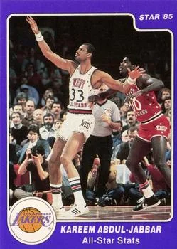 1985 Star Kareem Abdul-Jabbar Kareem Abdul-Jabbar All-Star Stats #5 card image