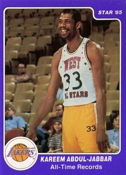 1985 Star Kareem Abdul-Jabbar Kareem Abdul-Jabbar All-Time Records #12 card image