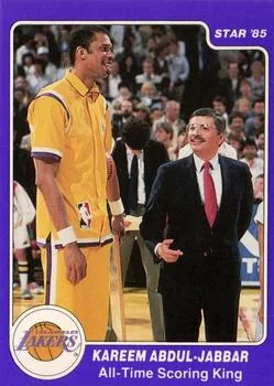 1985 Star Kareem Abdul-Jabbar Kareem Abdul-Jabbar All-Time Scoring King #6 card image