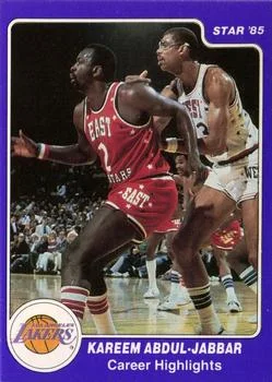 1985 Star Kareem Abdul-Jabbar Kareem Abdul-Jabbar Career Highlights #16 card image