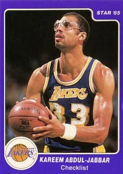 1985 Star Kareem Abdul-Jabbar Kareem Abdul-Jabbar CLChecklist #1 card image