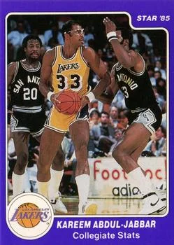 1985 Star Kareem Abdul-Jabbar Kareem Abdul-Jabbar Collegiate Stats #2 card image