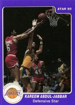 1985 Star Kareem Abdul-Jabbar Kareem Abdul-Jabbar Defensive Star #9 card image